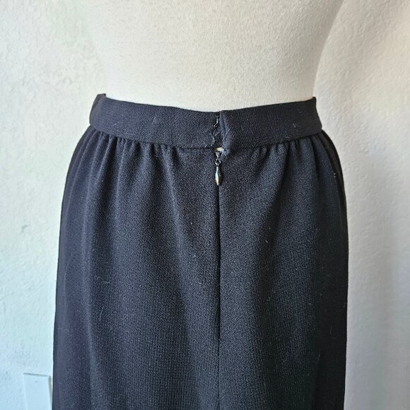 Pierre Cardin 1969 Space Age Collection Black Gold Gromets Maxi Skirt 60s Medium - Picture 7 of 8